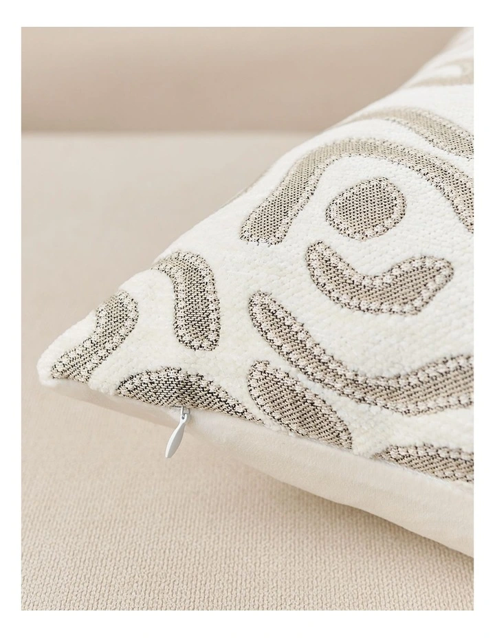 SOGA 2 Pack Grey White Abstract Swirl Throw Pillow 50cm image 6