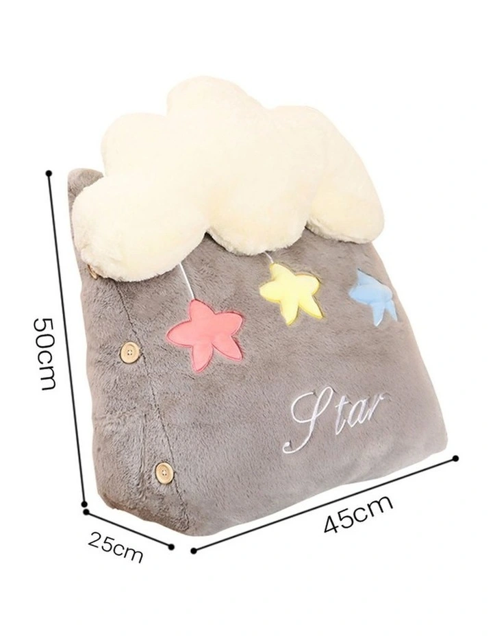 SOGA 2X Grey Cloud Cushion Plush Lumbar Support Pillow Decor image 7