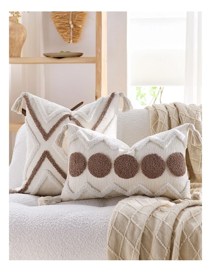 SOGA 2 Pack Boho Tufted Lumbar Cushion Cover 30x50cm image 3