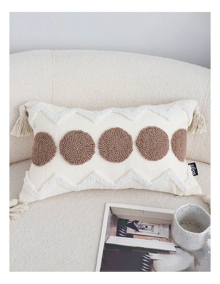 SOGA 2 Pack Boho Tufted Lumbar Cushion Cover 30x50cm image 4