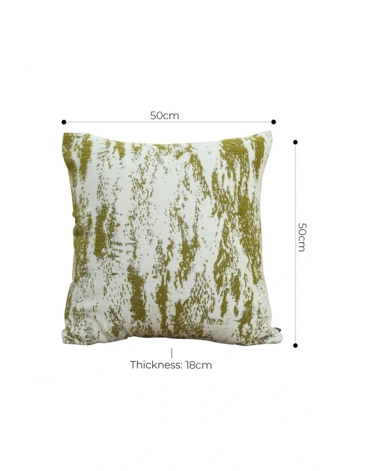SOGA 50cm Throw Pillow White and Olive Green Deluxe Polyester Fiber and Cotton for Home Decor image 5