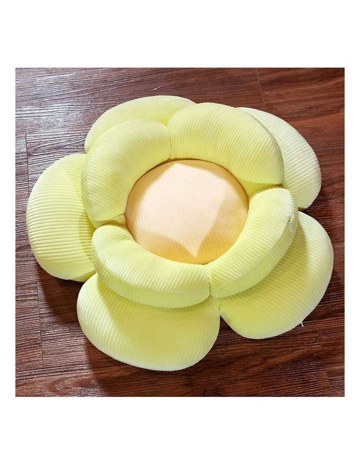 SOGA 2 Pack Green Double-Flower Plush Cushions image 2