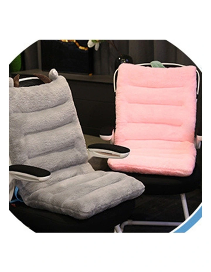 SOGA 2X Grey Buffalo Ear Seat Cushion Back & Waist Support Chair Pad image 6