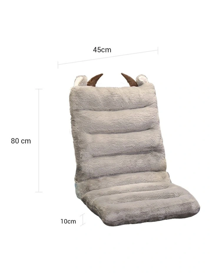 SOGA 2X Grey Buffalo Ear Seat Cushion Back & Waist Support Chair Pad image 7