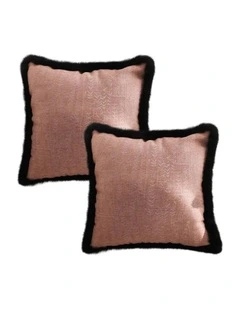 SOGA 2X 50cm Mid-century Style Raised Embroidery Texture Edged Square Throw Pillow