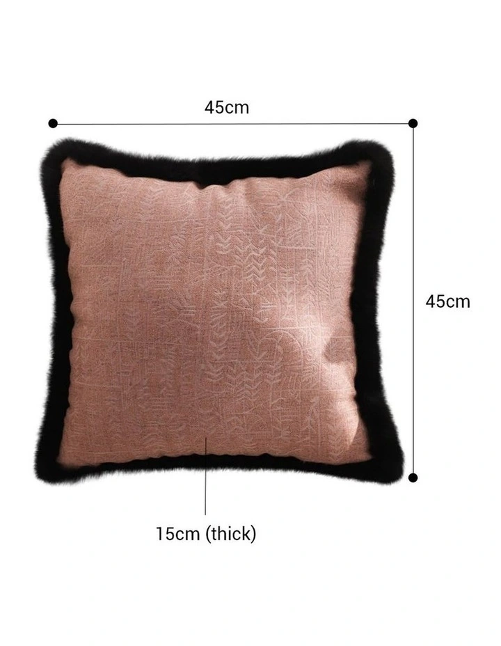 SOGA 2X 50cm Mid-century Style Raised Embroidery Texture Edged Square Throw Pillow image 2