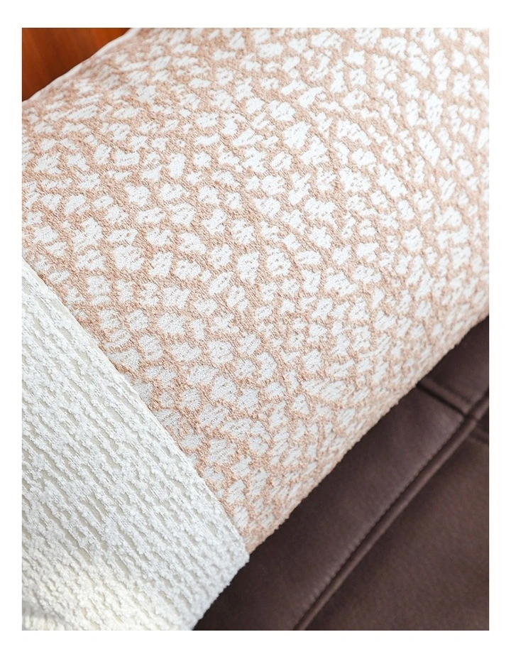 SOGA 2 Pack Beige Patterned French Cushion 35x55x18cm image 3