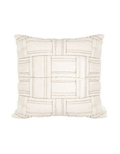 SOGA 2X 45cm Bohemian Cream Tufted Grid Pattern Decorative Throw Pillow