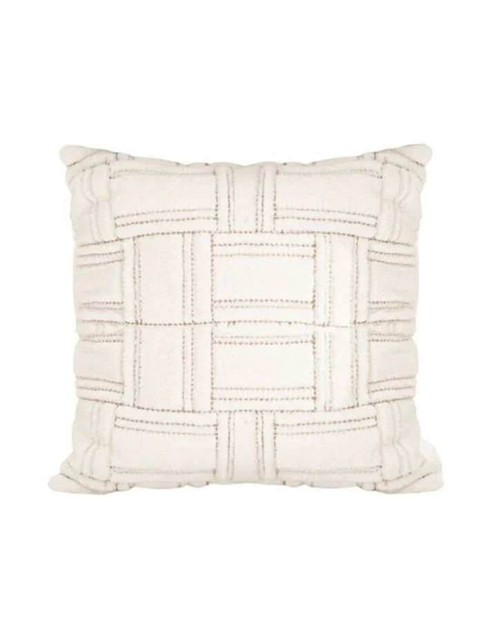 SOGA 2X 45cm Bohemian Cream Tufted Grid Pattern Decorative Throw Pillow image 1
