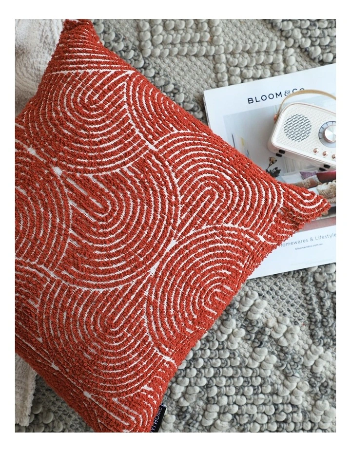 SOGA 2X 50cm Throw Pillow Burgundy Cinnabar Perfect Burnt Indoor and Outdoor Corded for Home Decor image 4