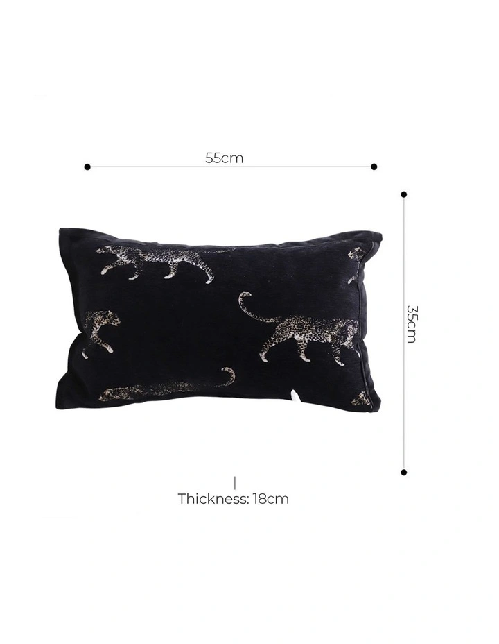 SOGA 2X 35cm Black Throw Pillow Elegant Decorative Cushion Living Room Modern Home Decor image 5