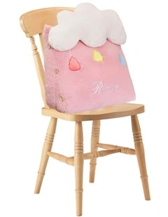 SOGA Pink Rain Cloud Cushion Plush Lumbar Support Pillow Home Decor