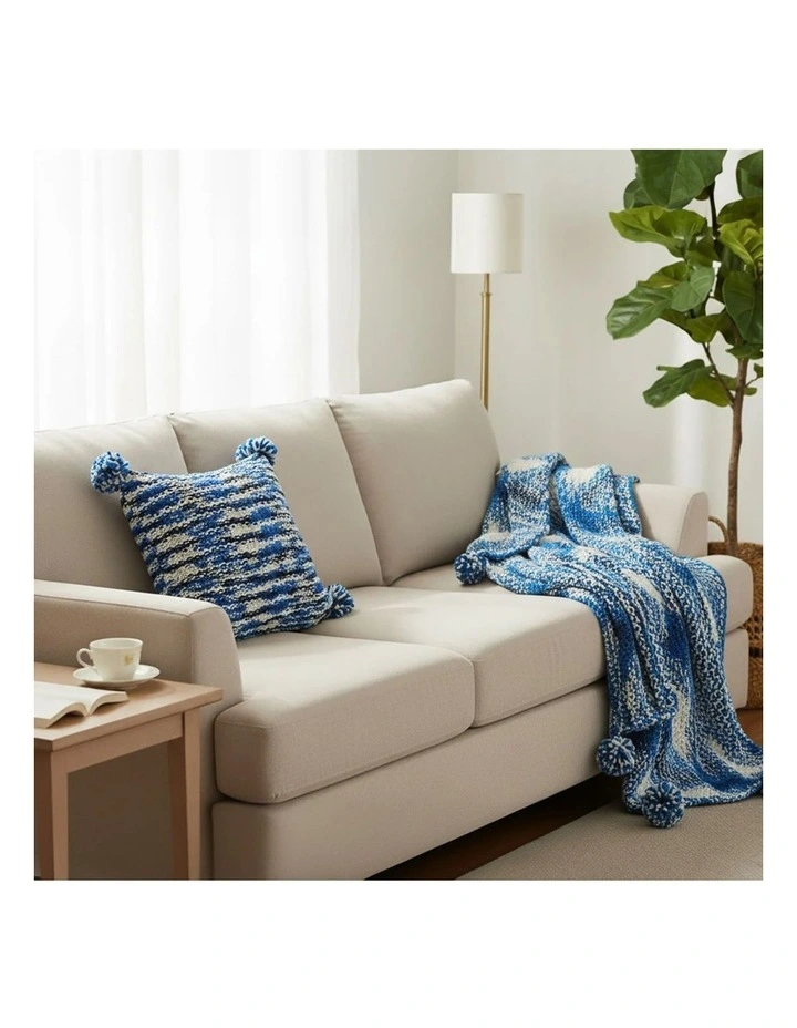 SOGA Home & Living Bundle  Deep Sea Blue Gradient Pillow & Matching Gradient image 2