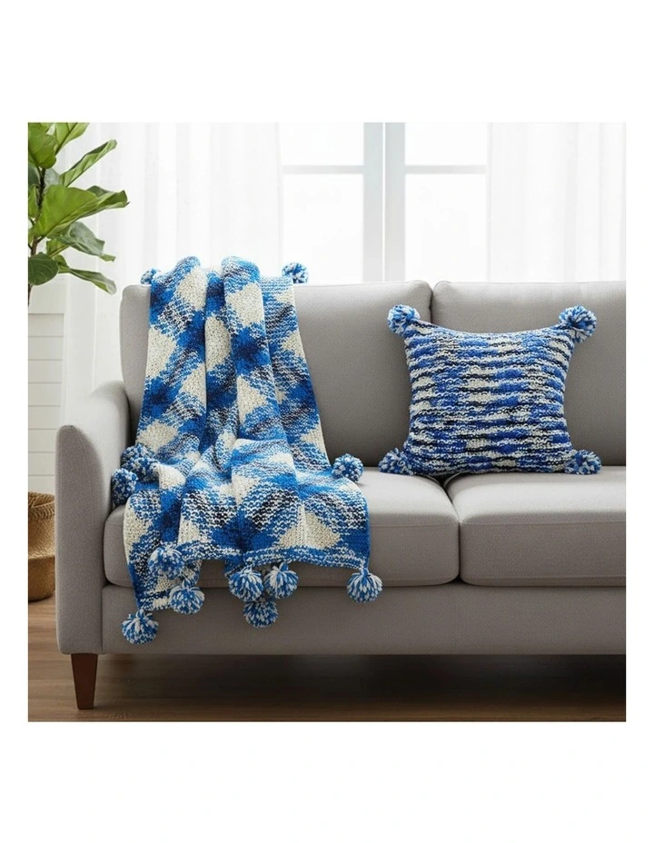 SOGA Home & Living Bundle  Deep Sea Blue Gradient Pillow & Matching Gradient image 3