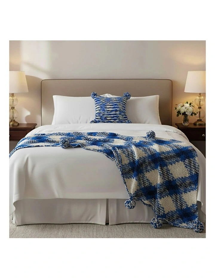 SOGA Home & Living Bundle  Deep Sea Blue Gradient Pillow & Matching Gradient image 4