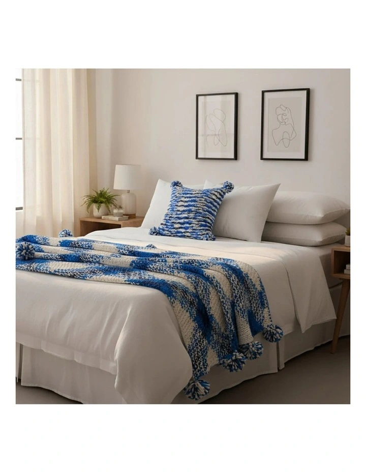 SOGA Home & Living Bundle  Deep Sea Blue Gradient Pillow & Matching Gradient image 5