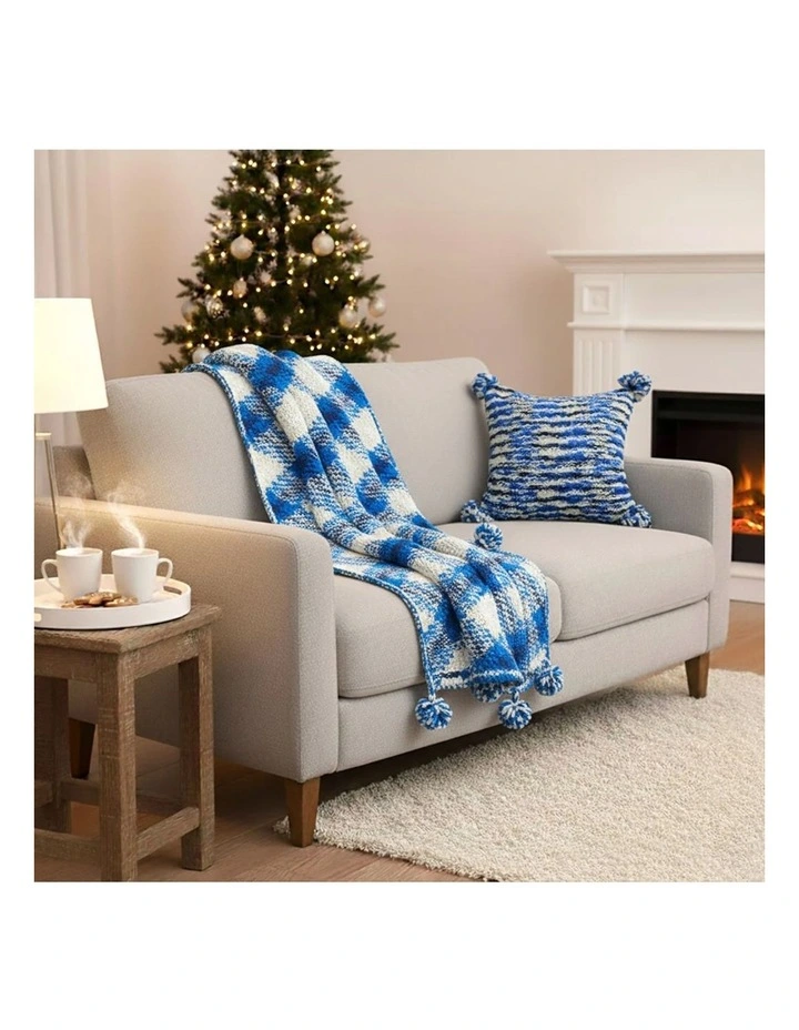 SOGA Home & Living Bundle  Deep Sea Blue Gradient Pillow & Matching Gradient image 6
