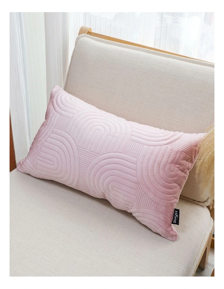 SOGA 2 Pack Pink Textured Geometric Accent Throw Pillow 30cm image 2