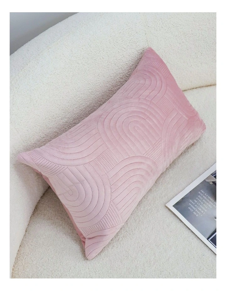 SOGA 2 Pack Pink Textured Geometric Accent Throw Pillow 30cm image 4