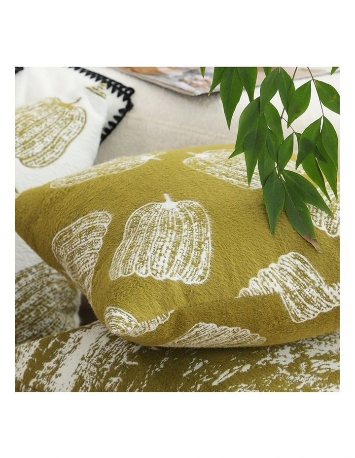 SOGA 2X 50cm Throw Pillow Green Autumn Harvest Pumpkin Print Home Decor image 4