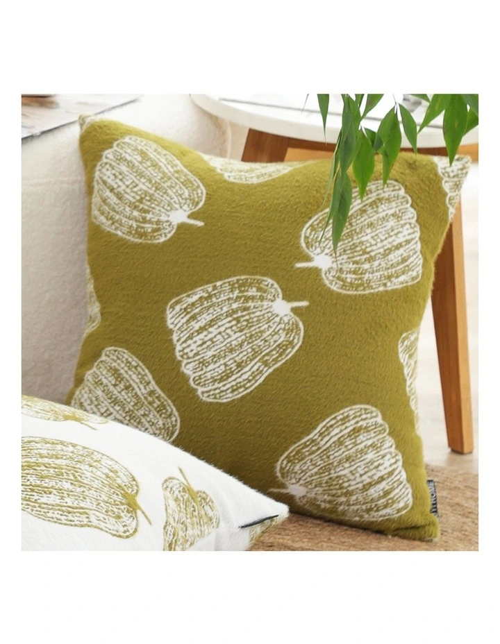 SOGA 2X 50cm Throw Pillow Green Autumn Harvest Pumpkin Print Home Decor image 6