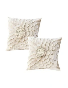 SOGA 2X 45cm Pillow Sunflower Cover 100% Cotton Covers Linen Case Cushion Throw Pillow