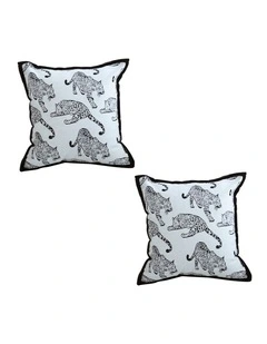 SOGA 2X 45cm Throw Pillow White & Black Leopard Light Luxury Decorative Cushion for Living Room