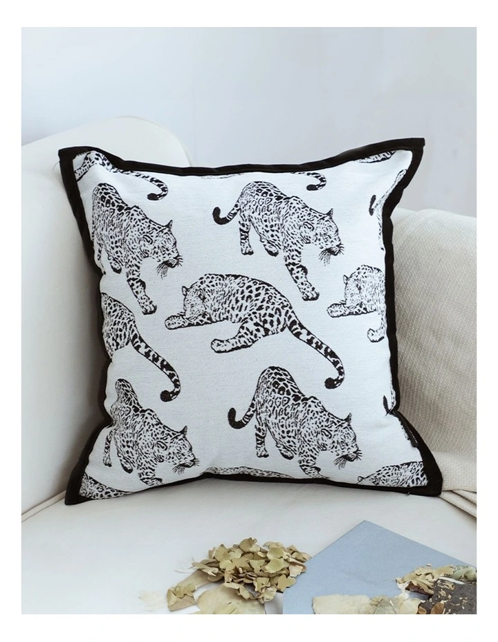 SOGA 2X 45cm Throw Pillow White & Black Leopard Light Luxury Decorative Cushion for Living Room image 2