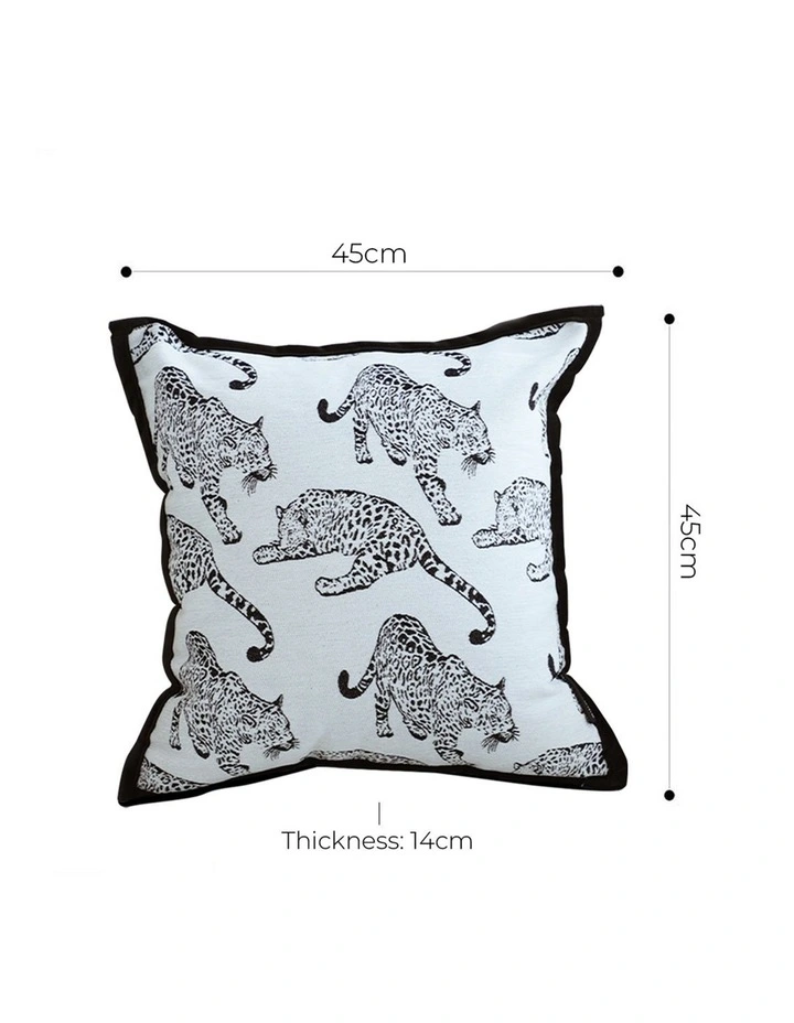 SOGA 2X 45cm Throw Pillow White & Black Leopard Light Luxury Decorative Cushion for Living Room image 5