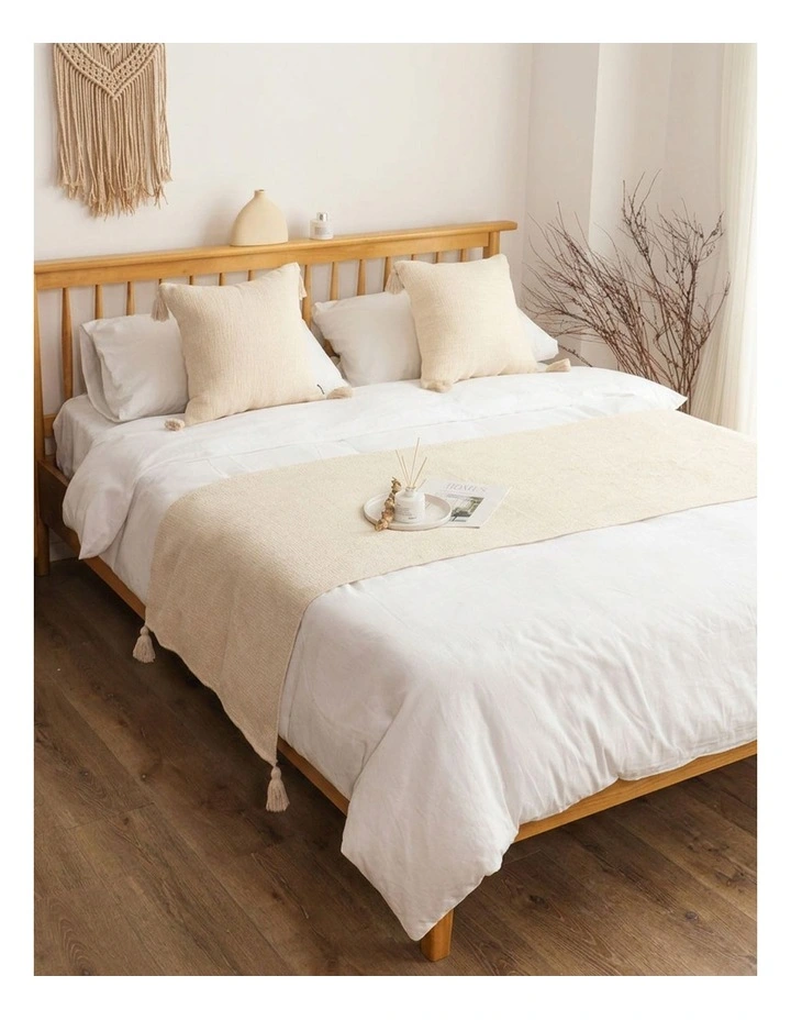 SOGA 1.5m Bed Vintage Scarf Runner Bedding Tail Pad Flag For Home Hotel Set of 3 image 2