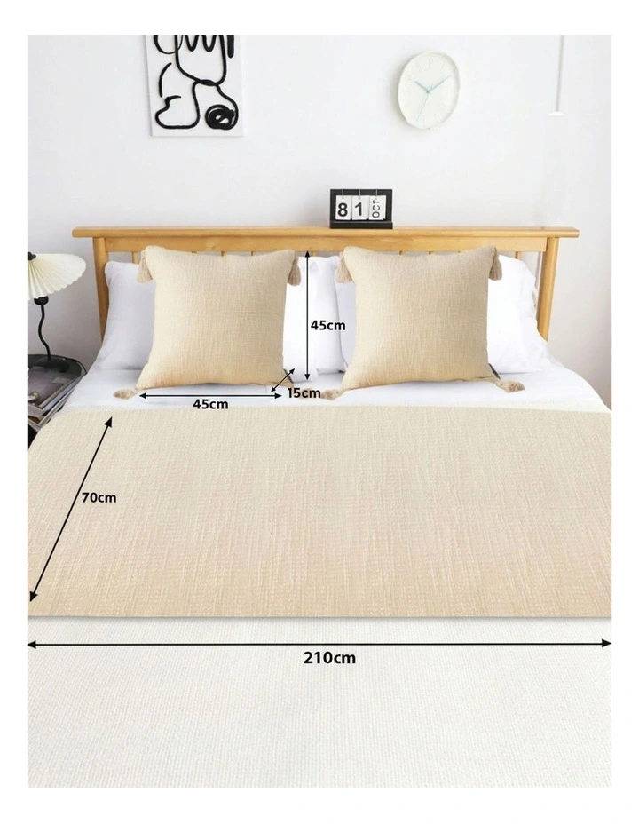 SOGA 1.5m Bed Vintage Scarf Runner Bedding Tail Pad Flag For Home Hotel Set of 3 image 5