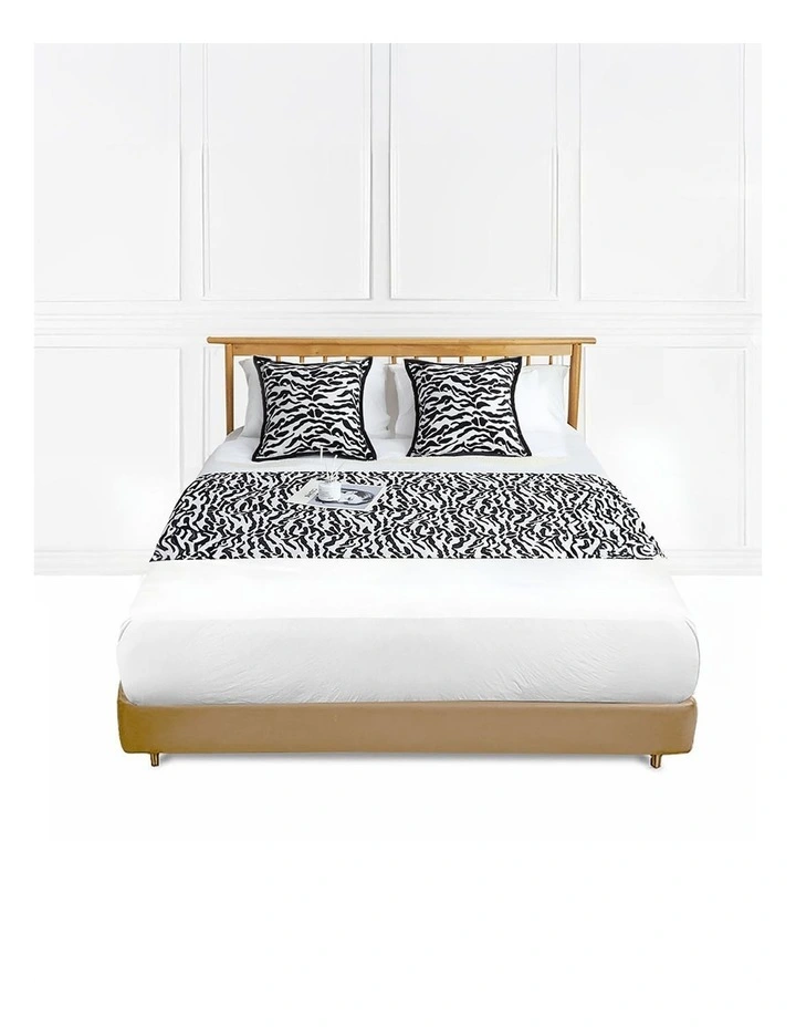 SOGA 1.8m Luxury Mottled Bed Runner Vintage Bedding Set of 3 image 1