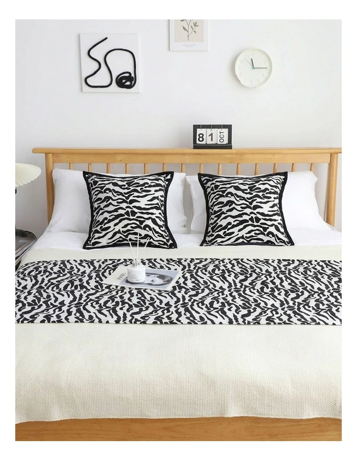 SOGA 1.8m Luxury Mottled Bed Runner Vintage Bedding Set of 3 image 3
