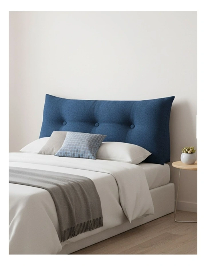 SOGA 2X 100cm Blue Triangular Wedge Headboard Backrest Pillow image 3