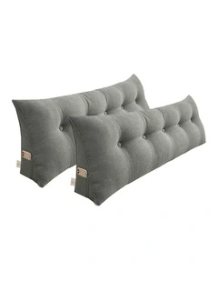 SOGA 2X 150cm Grey Triangular Wedge Headboard Backrest Pillow