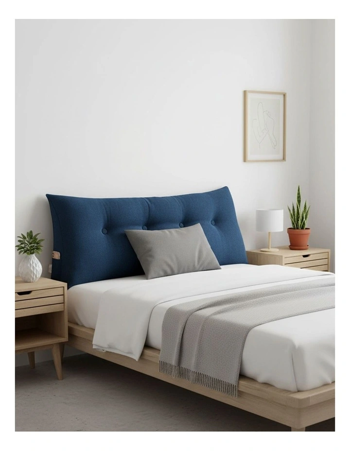 SOGA 2X 120cm Blue Triangular Wedge Headboard Backrest Pillow image 3