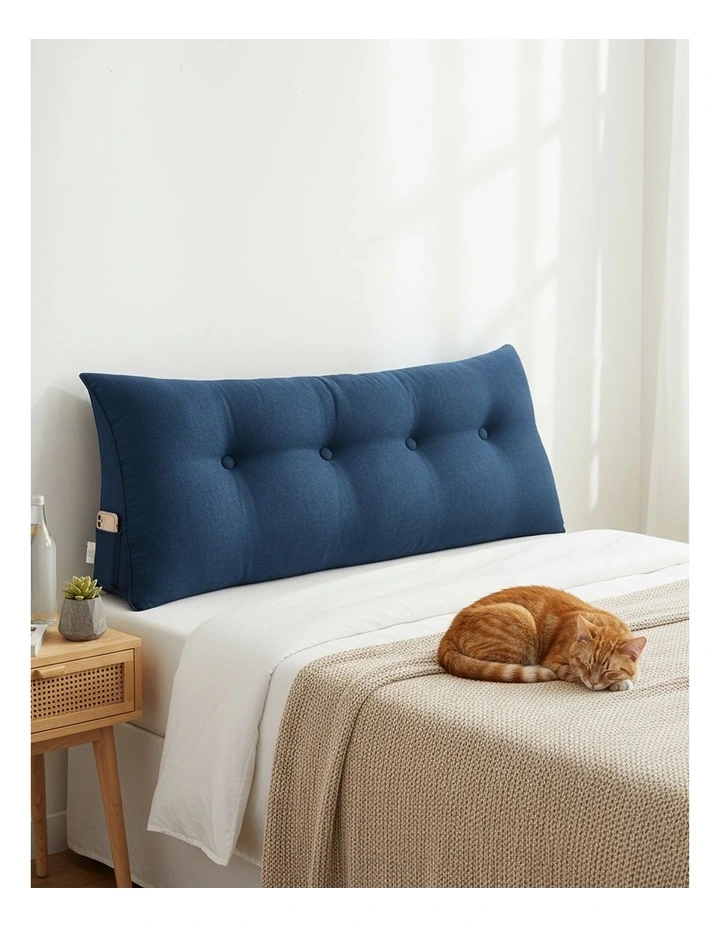 SOGA 2X 120cm Blue Triangular Wedge Headboard Backrest Pillow image 4