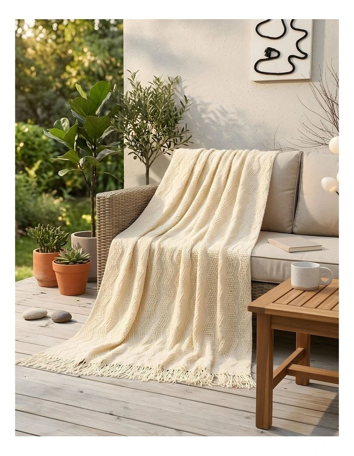 SOGA Cream Polyester Throw Blanket 40x30x6cm image 4