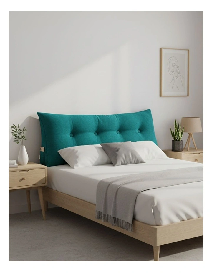 SOGA 2X 120cm Blue Green Triangular Wedge Bed Backrest Headboard Cushion image 3