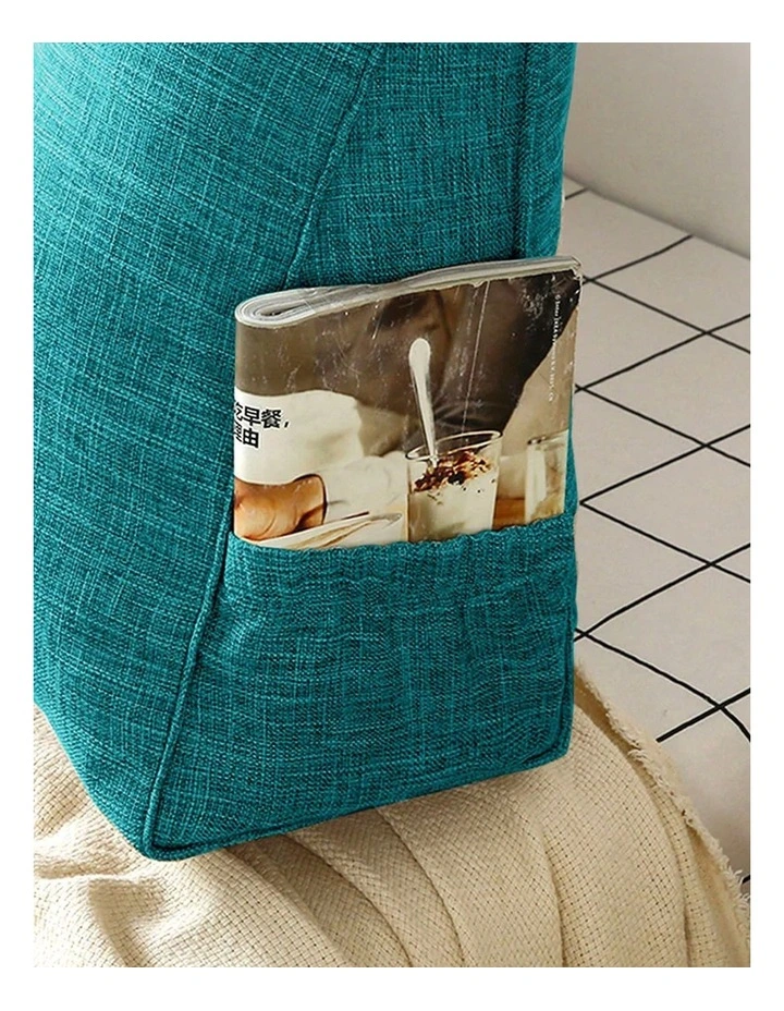 SOGA 2X 120cm Blue Green Triangular Wedge Bed Backrest Headboard Cushion image 6