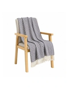 SOGA Grey Polyester Throw Blanket 127x170cm