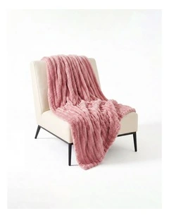 SOGA Pink Flannel Polyester Throw Blanket 150x200cm