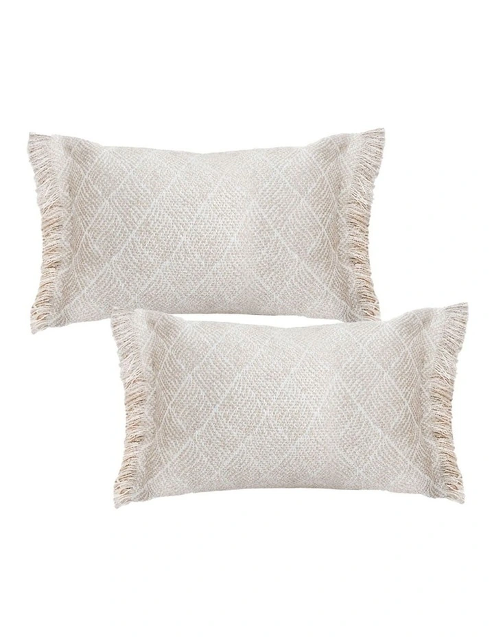 SOGA 2 Pack Off White French Style Seat Cushion 35x62cm image 1