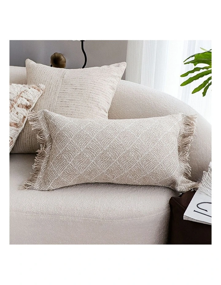 SOGA 2 Pack Off White French Style Seat Cushion 35x62cm image 6