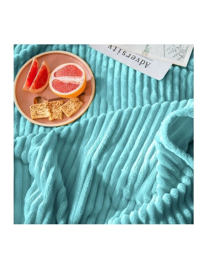 SOGA 2 Pack Sky Blue Thin Flannel Throw Blanket 200x230cm image 6