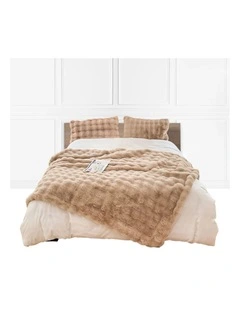 SOGA Light Camel Fur Fuzzy Throw Blanket 200x230cm