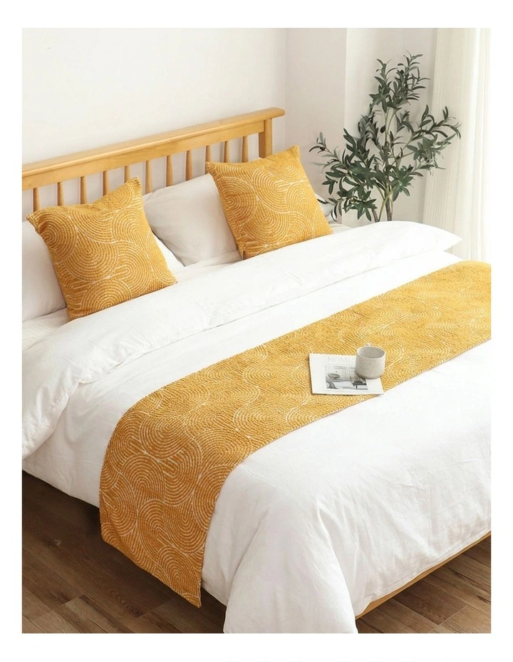 SOGA 1.5m Bec 3D Arched Bed Banner Vintage Scarf Runner Bedding Tail Pad Flag Set of 3 image 2