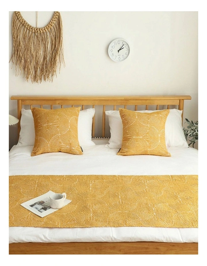 SOGA 1.5m Bec 3D Arched Bed Banner Vintage Scarf Runner Bedding Tail Pad Flag Set of 3 image 3