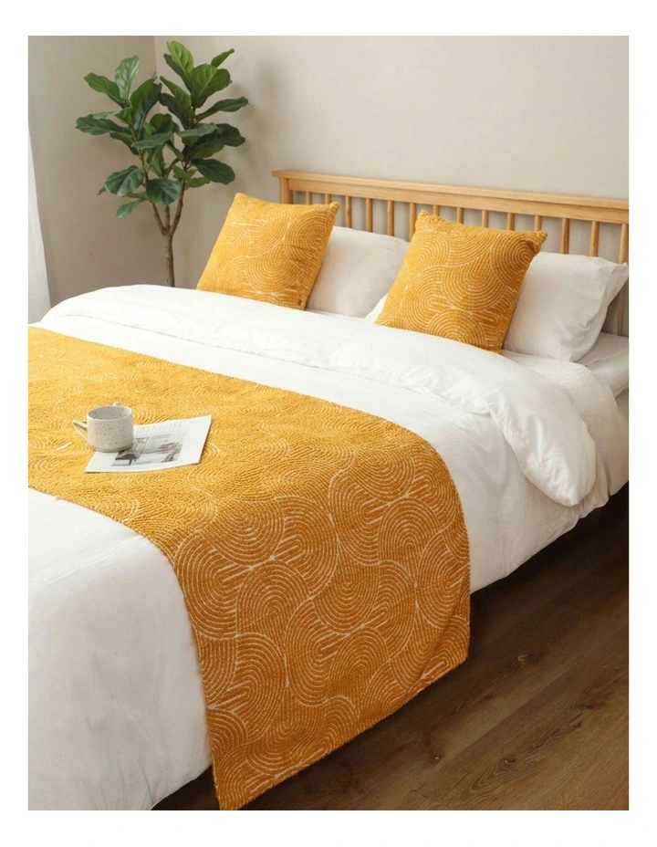 SOGA 1.5m Bec 3D Arched Bed Banner Vintage Scarf Runner Bedding Tail Pad Flag Set of 3 image 4