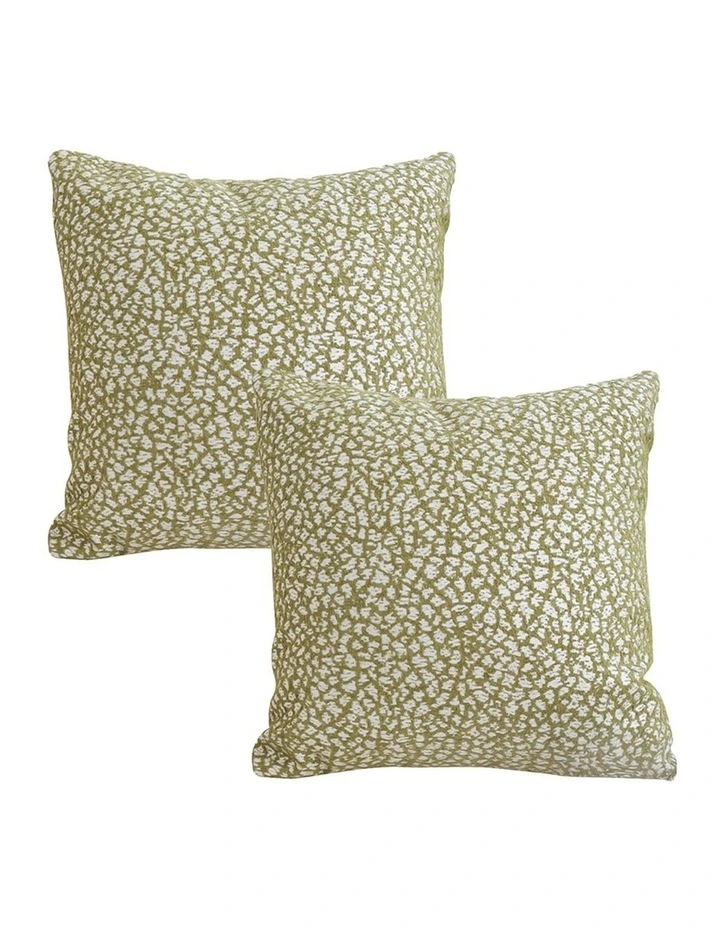 SOGA 2 Pack Leafy Green White Seat Cushion 50x50x18cm image 1